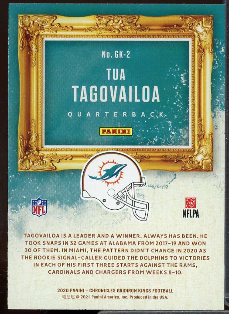 Tua Tagovailoa Rookie Card 2020 Gridiron Kings Teal #2  Image 2