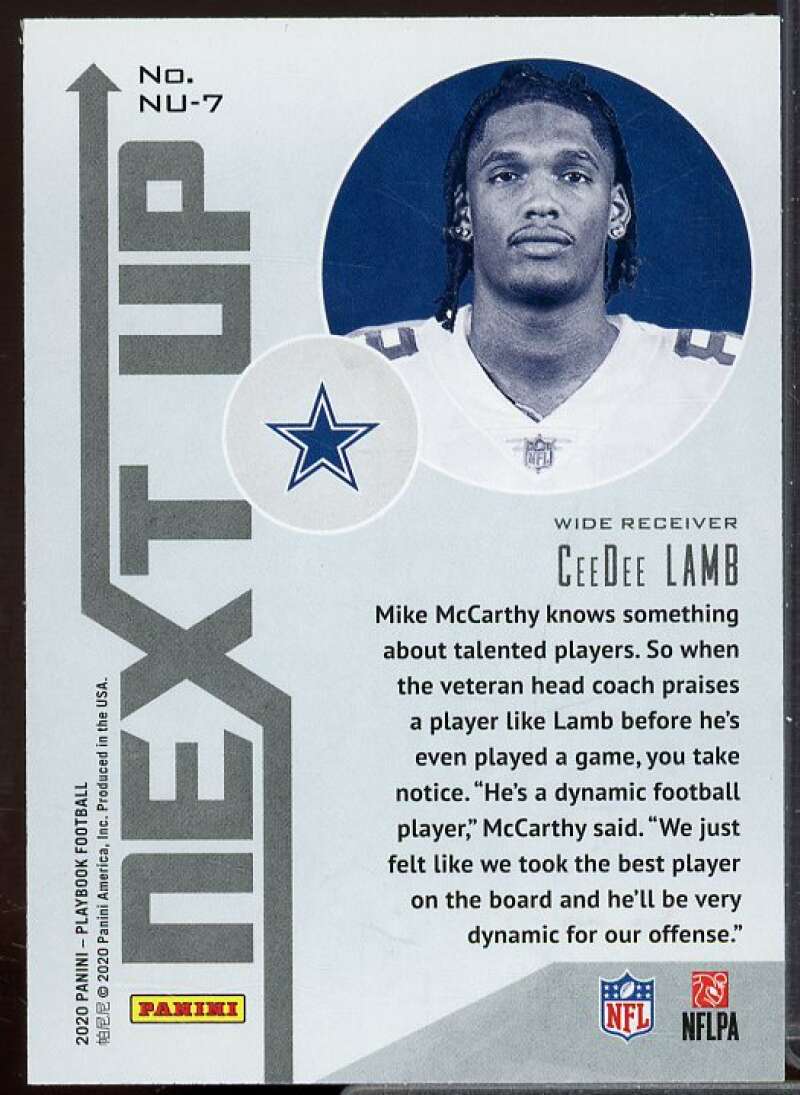 CeeDee Lamb Rookie Card 2020 Panini Playbook Next Up #7  Image 2