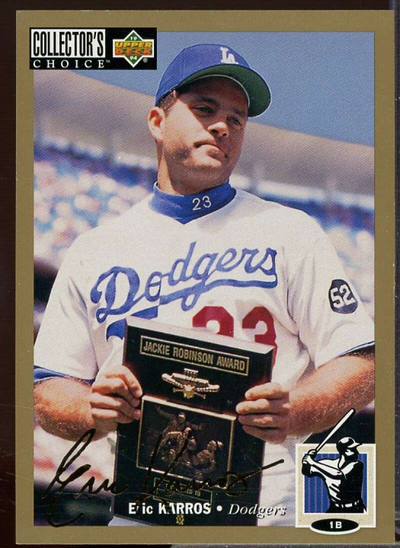 Eric Karros Card 1994 Collector's Choice Gold Signature #158  Image 1