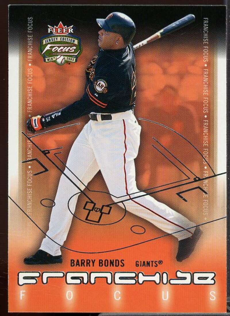 Barry Bonds Card 2003 Fleer Focus JE Franchise Focus #16  Image 1