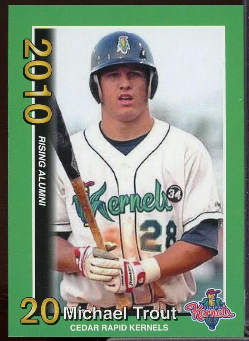 Mike Trout Rookie Card 2010 Cedar Rapids Kernels Rising Alumni Team Issue #3  Image 1