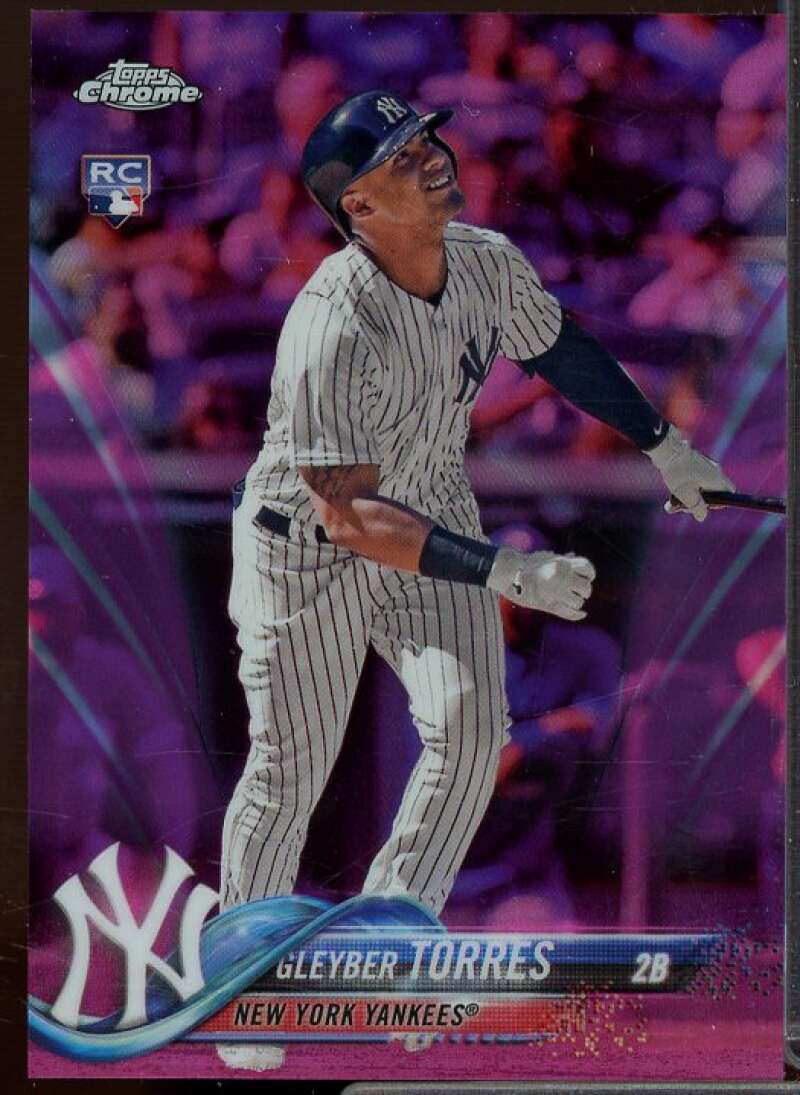 Gleyber Torres Rookie Card 2018 Topps Chrome Update Pink Refractors #HMT9  Image 1