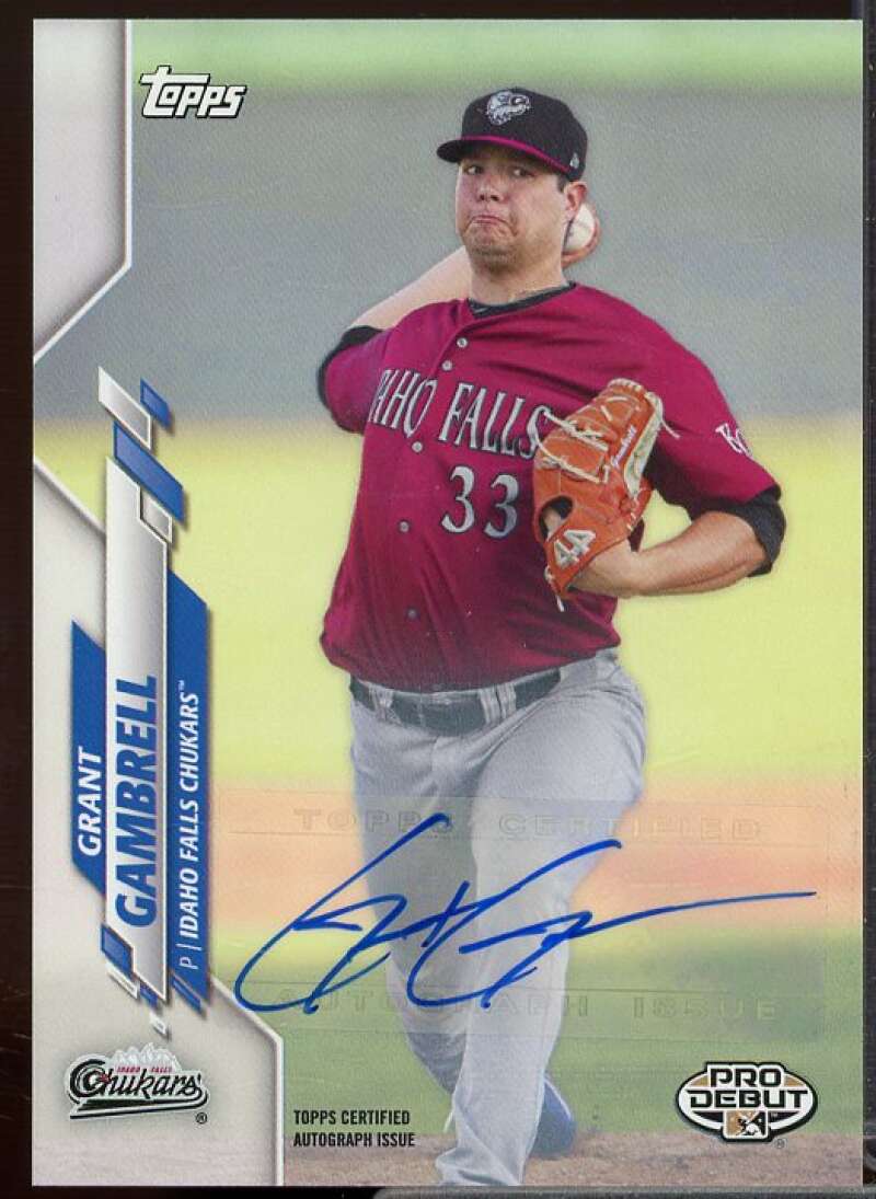 Grant Gambrell Rookie Card 2020 Topps Pro Debut Autographs #PD76  Image 1