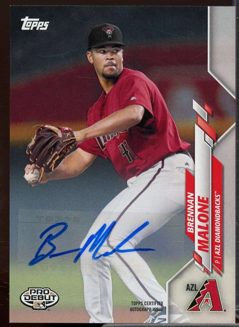 Brennan Malone Rookie Card 2020 Topps Pro Debut Autographs #PD89  Image 1