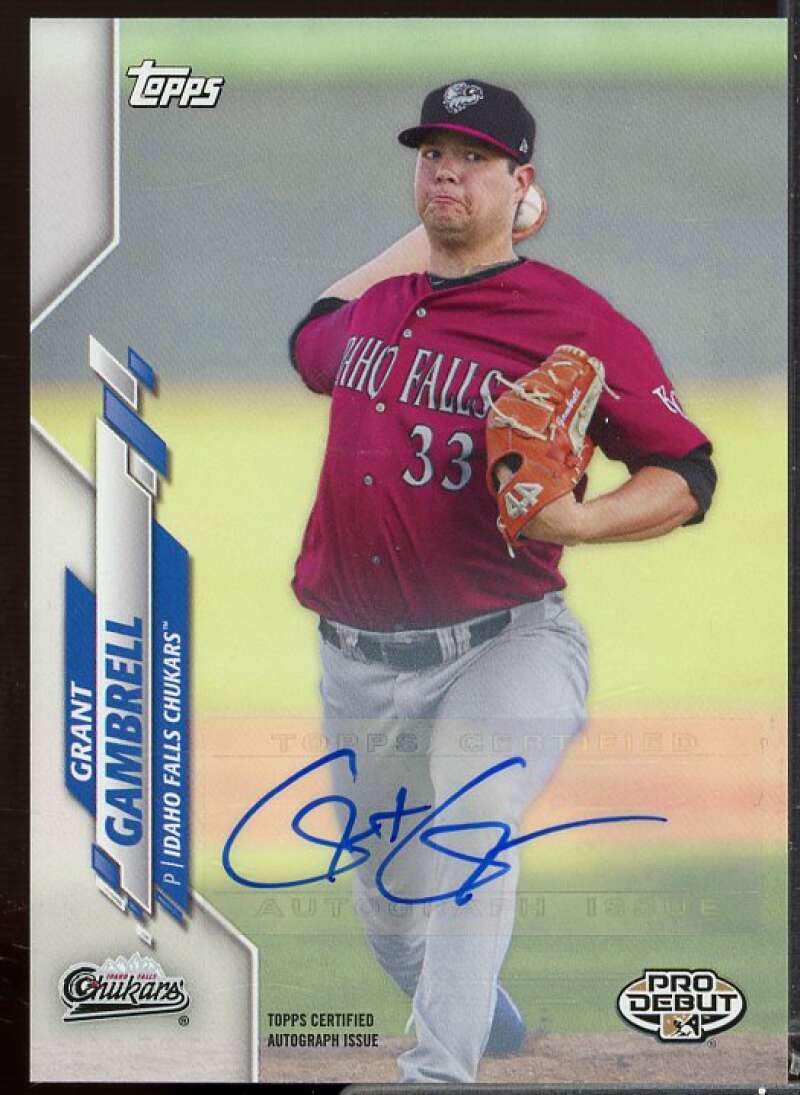 Grant Gambrell Rookie Card 2020 Topps Pro Debut Autographs #PD76  Image 1