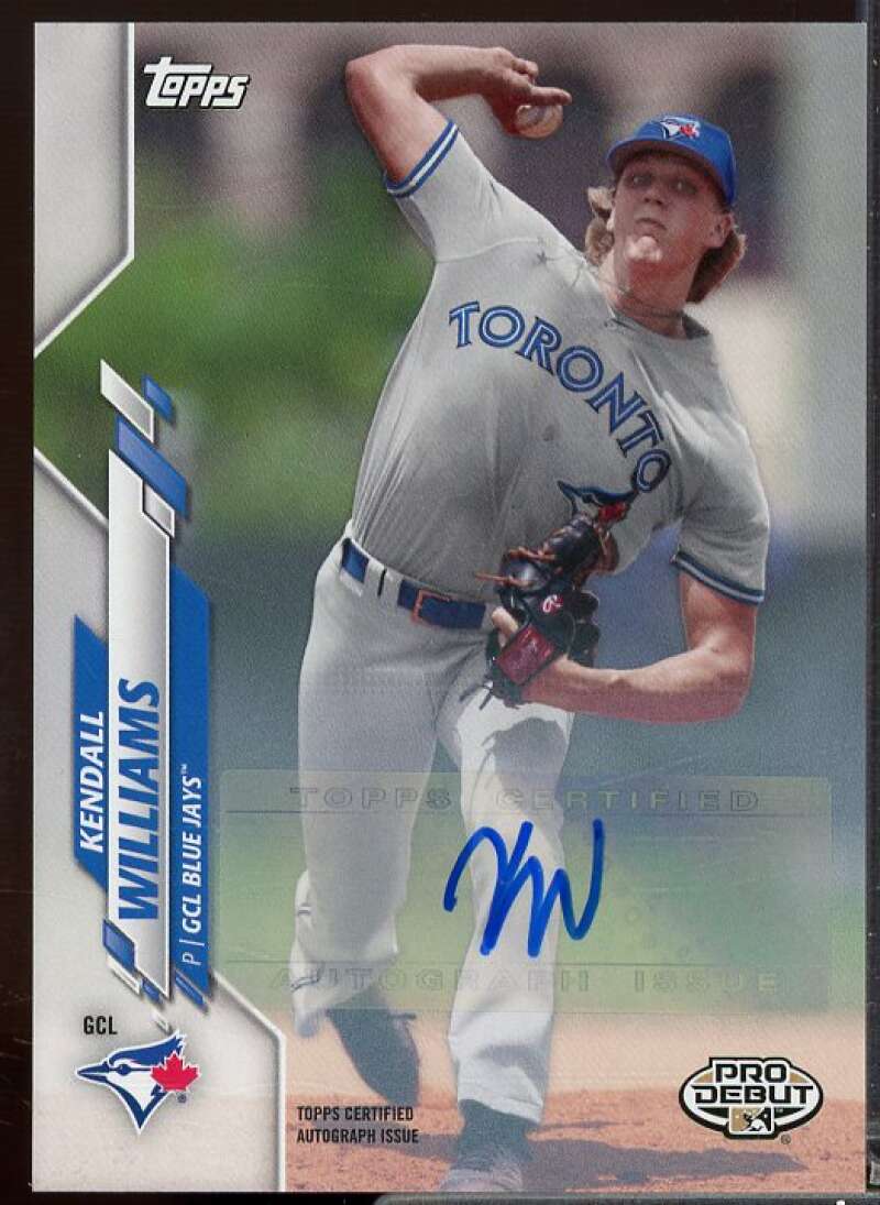 Kendall Williams Rookie Card 2020 Topps Pro Debut Autographs #PD81  Image 1