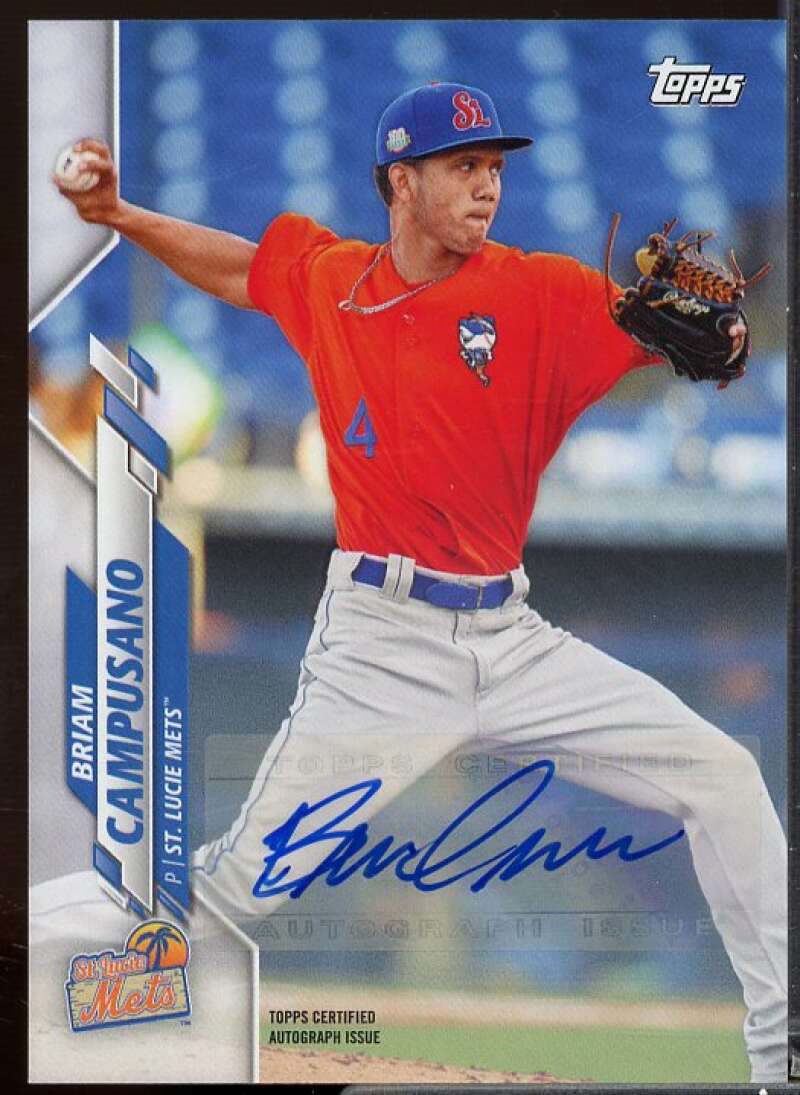 Briam Campusano Rookie Card 2020 Topps Pro Debut Autographs #PD132  Image 1