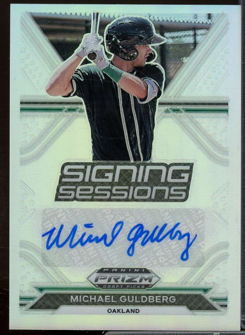 Michael Guldberg Rookie Card 2021 Panini Prizm Draft Picks Signing Sessions #34  Image 1