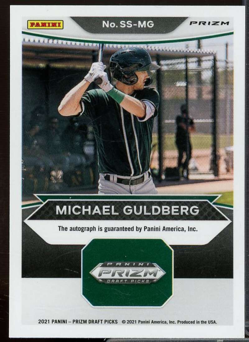 Michael Guldberg Rookie Card 2021 Panini Prizm Draft Picks Signing Sessions #34  Image 2