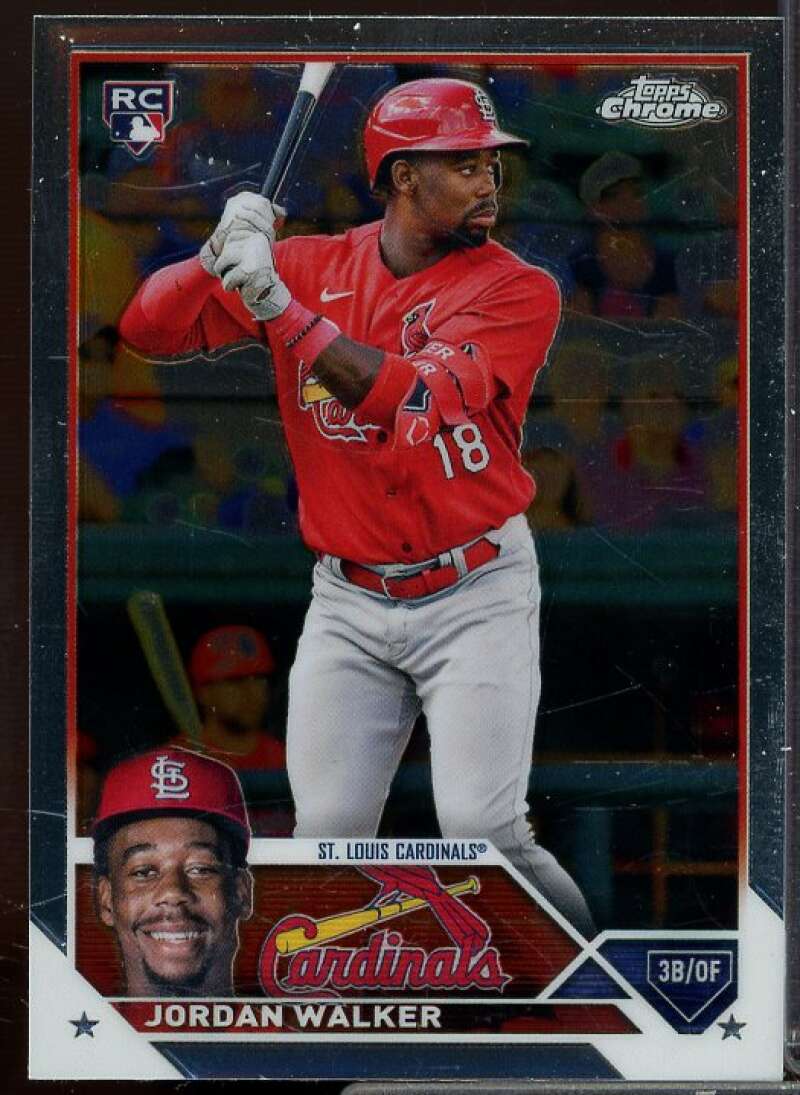 Jordan Walker Rookie Card 2023 Topps Chrome #209  Image 1