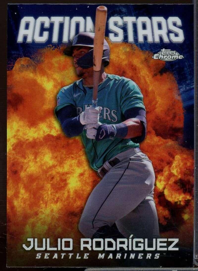 Julio Rodriguez Card 2023 Topps Chrome Update Action Stars #ASC20  Image 1