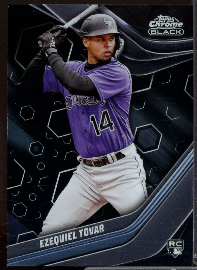 Ezequiel Tovar Rookie Card 2023 Topps Chrome Black #80  Image 1