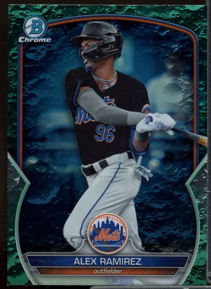 Alex Ramirez Card 2023 Bowman Chrome Draft Aqua Lunar Crater Refractors #BDC17  Image 1