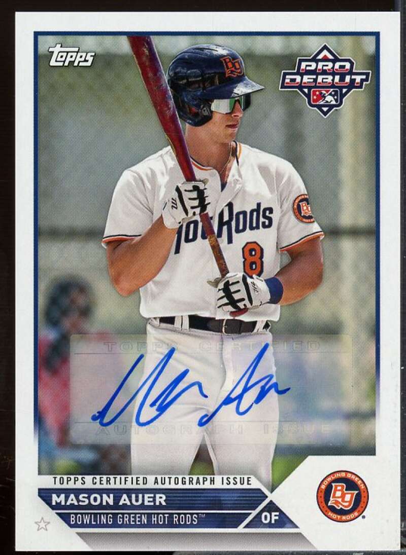 Mason Auer Rookie Card 2023 Topps Pro Debut Autographs #PD51  Image 1