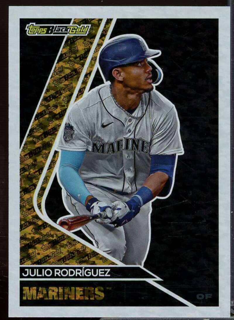 Julio Rodriguez Rookie Card 2023 Topps Update Black Gold #BG25  Image 1