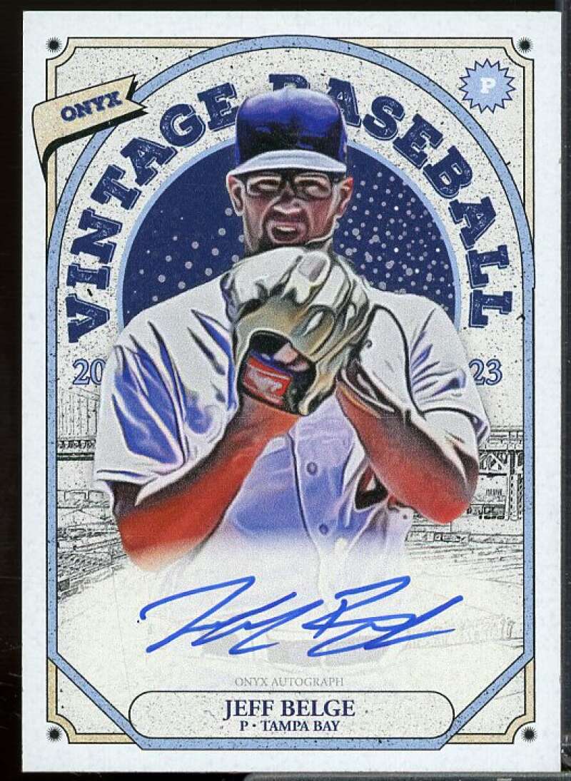 Auto Rookie Card 2023 Onyx Vintage Auto Blue Ink Jeff Belge #VABE  Image 1