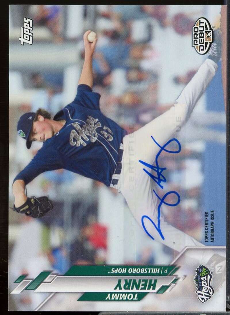 Tommy Henry Rookie Card 2020 Topps Pro Debut Autographs #PD75  Image 1