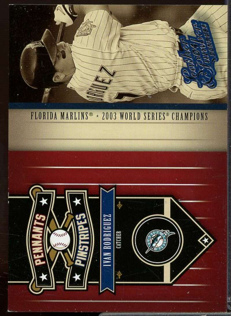 Ivan Rodriguez Card 2004 Leather Lumber Pennants/Pinstripes #9  Image 1