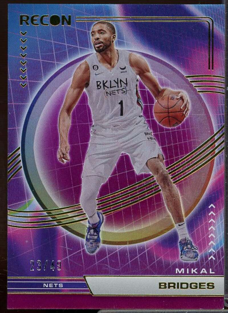 Mikal Bridges Card 2022-23 Panini Recon Holo Purple #5  Image 1