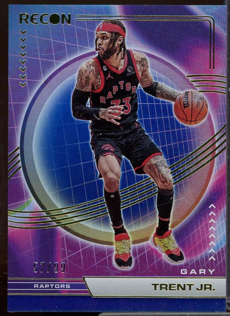 Gary Trent Jr. Card 2022-23 Panini Recon Holo Blue #13  Image 1