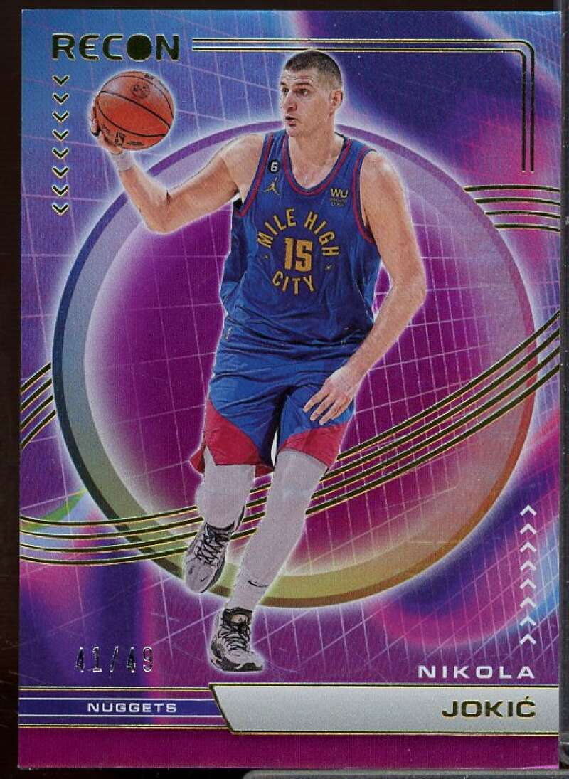 Nikola Jokic Card 2022-23 Panini Recon Holo Purple #27  Image 1