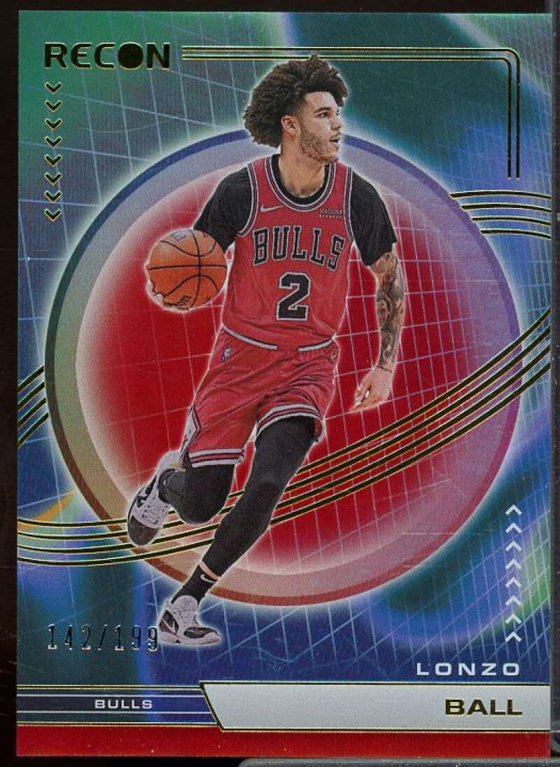 Lonzo Ball Card 2022-23 Panini Recon Holo Red #96  Image 1