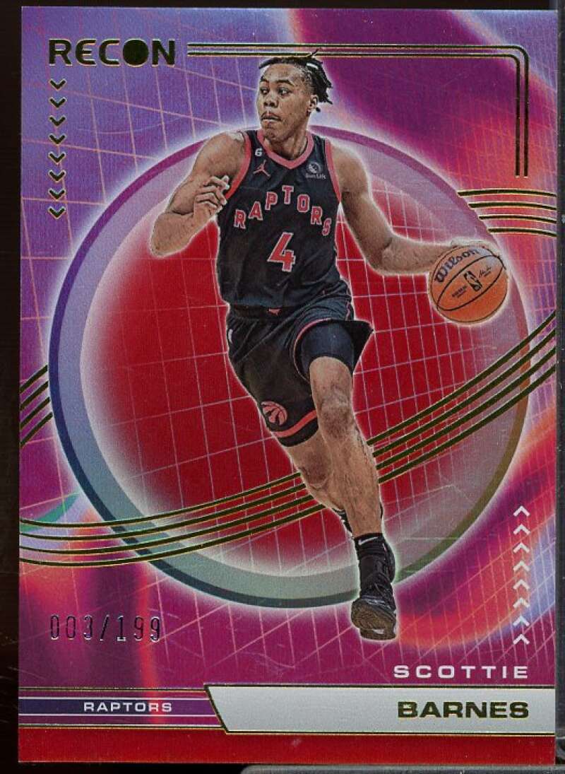 Scottie Barnes Card 2022-23 Panini Recon Holo Red #74  Image 1