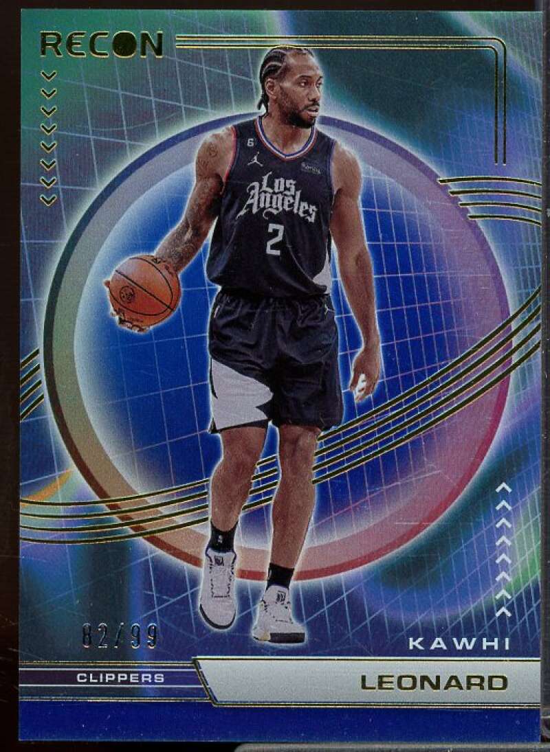 Kawhi Leonard Card 2022-23 Panini Recon Holo Blue #88  Image 1