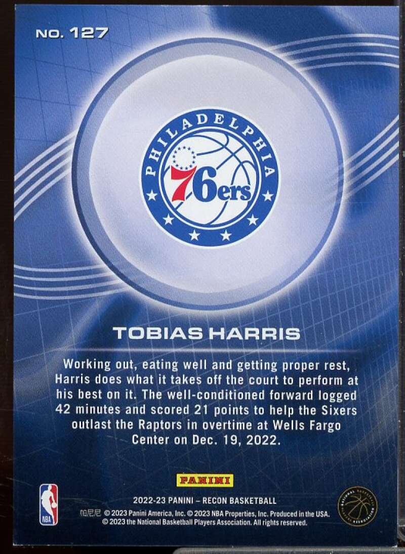 Tobias Harris Card 2022-23 Panini Recon Holo Purple #127  Image 2