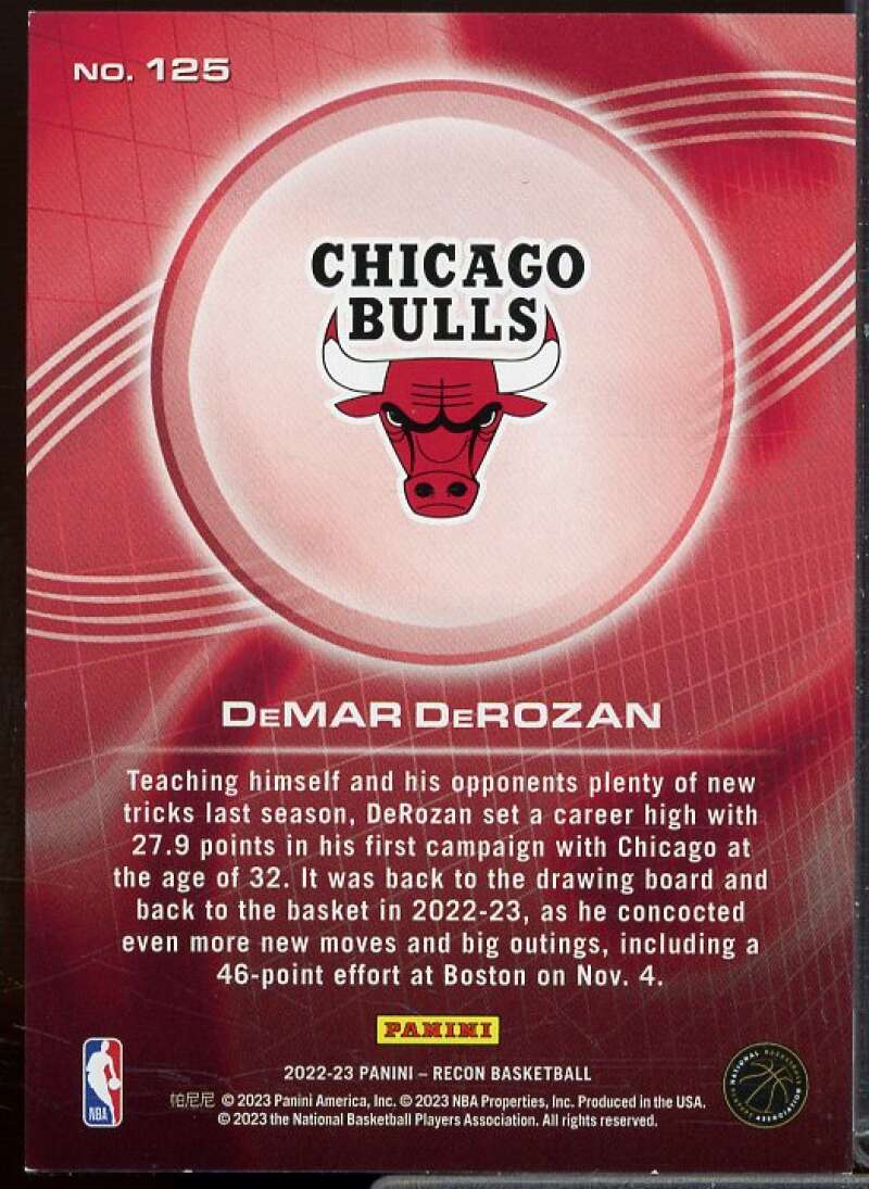 DeMar DeRozan Card 2022-23 Panini Recon Holo Red #125  Image 2