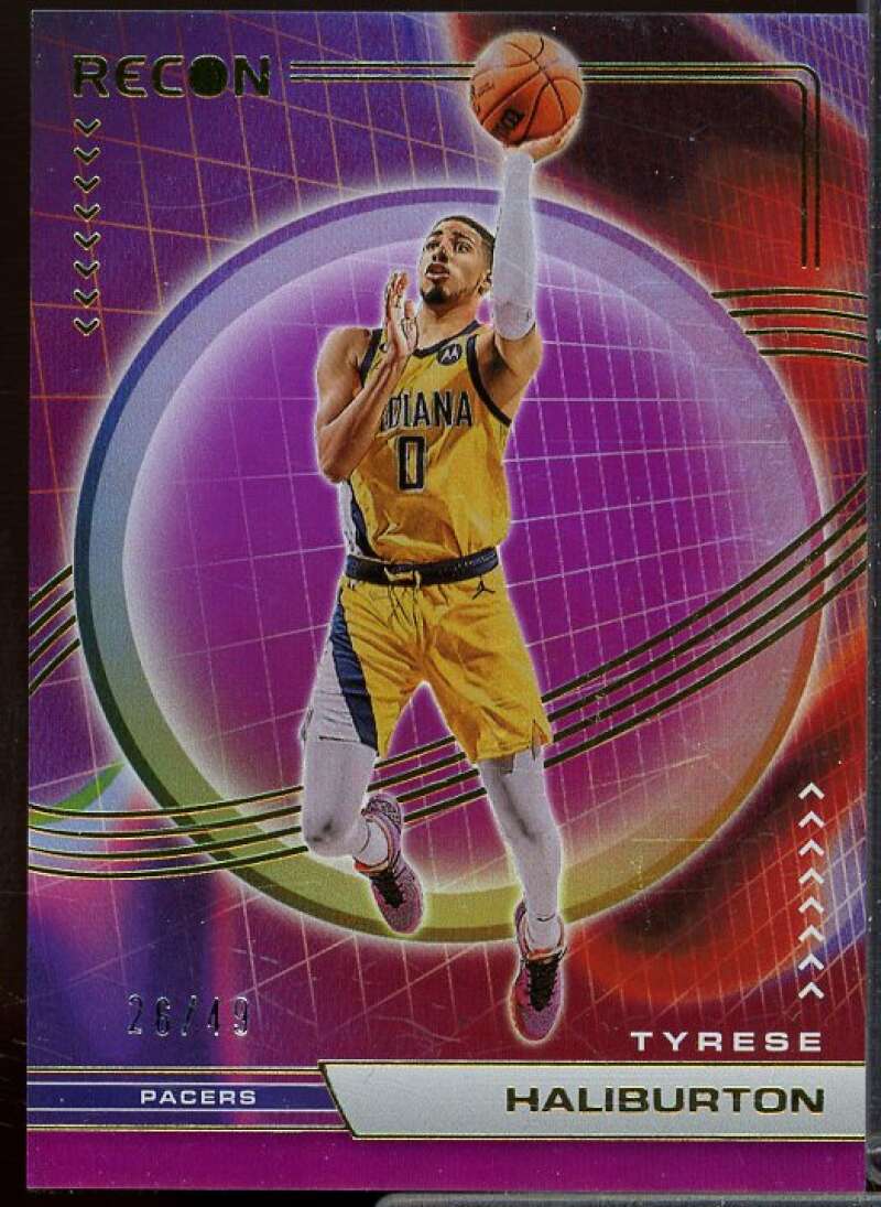 Tyrese Haliburton Card 2022-23 Panini Recon Holo Purple #132  Image 1