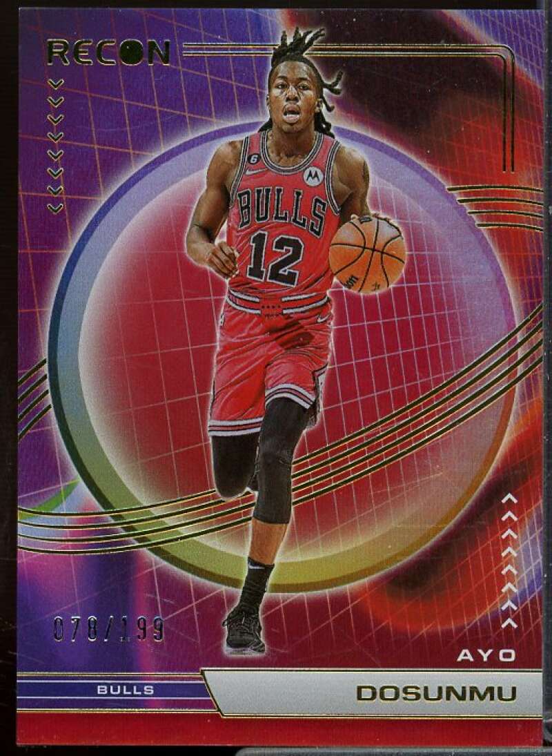 Ayo Dosunmu Card 2022-23 Panini Recon Holo Red #157  Image 1