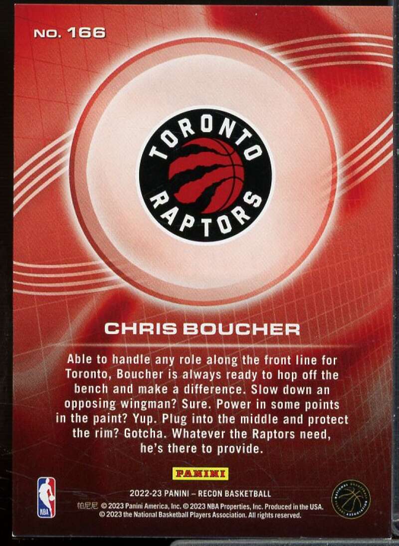 Chris Boucher Card 2022-23 Panini Recon Holo Blue #166  Image 2