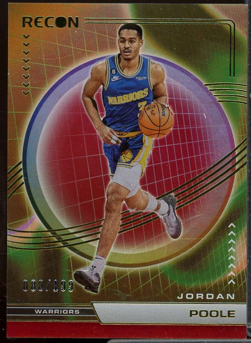 Jordan Poole Card 2022-23 Panini Recon Holo Red #199  Image 1