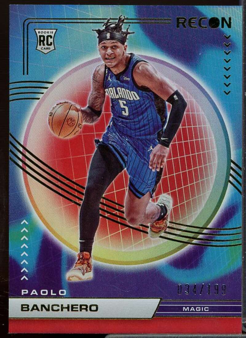 Paolo Banchero Rookie Card 2022-23 Panini Recon Holo Red #201  Image 1