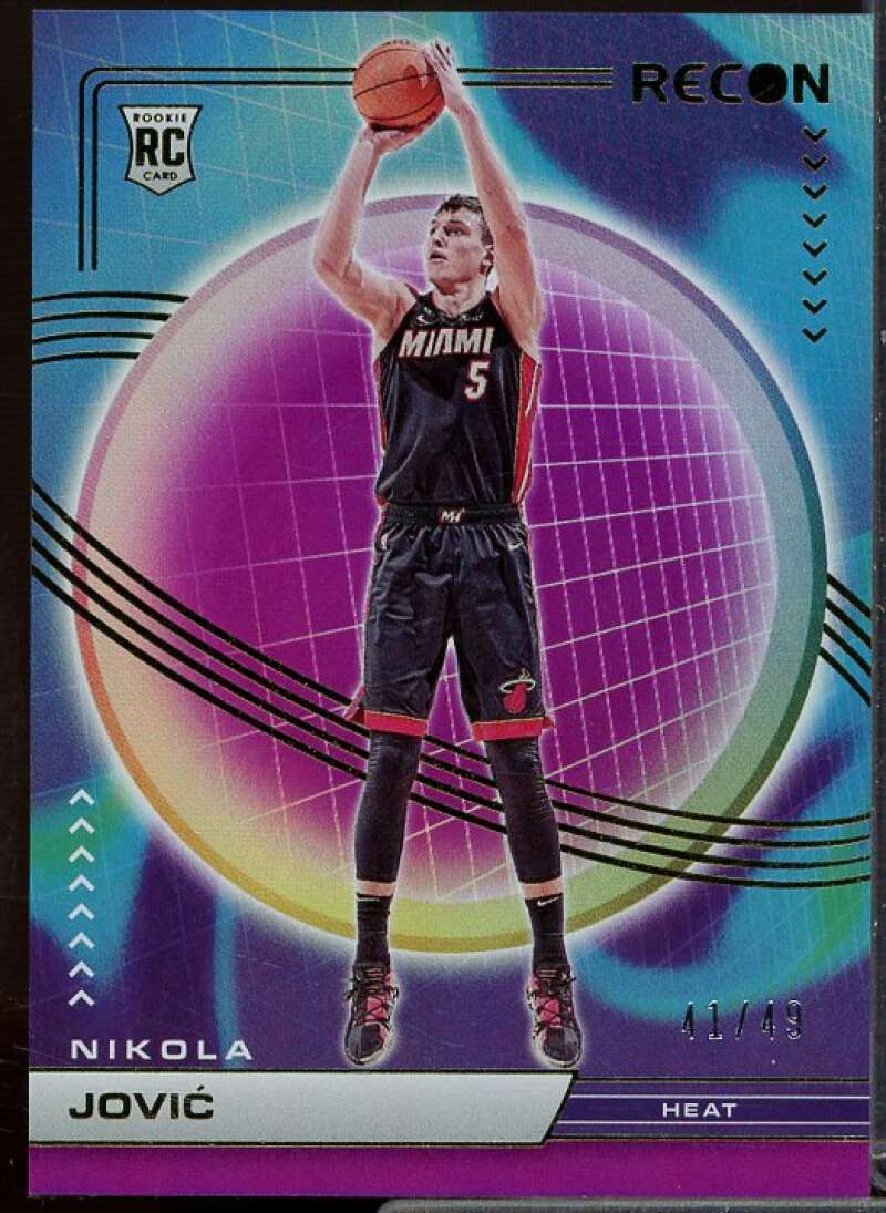 Nikola Jovic Rookie Card 2022-23 Panini Recon Holo Purple #214  Image 1