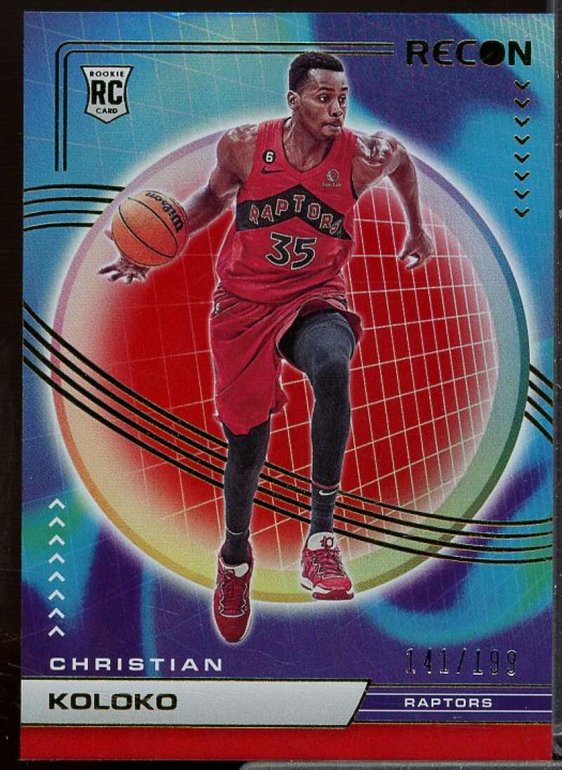 Christian Koloko Rookie Card 2022-23 Panini Recon Holo Red #216  Image 1