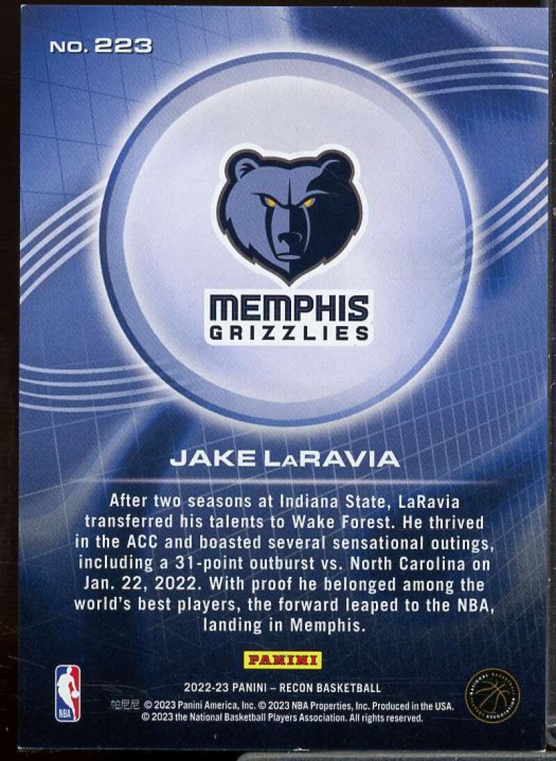 Jake LaRavia Rookie Card 2022-23 Panini Recon Holo Bronze #223  Image 2