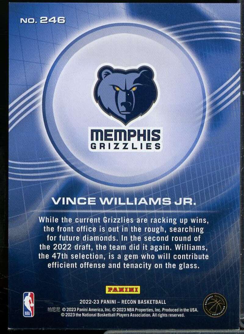 Vince Williams Jr. Rookie Card 2022-23 Panini Recon Holo Bronze #246  Image 2