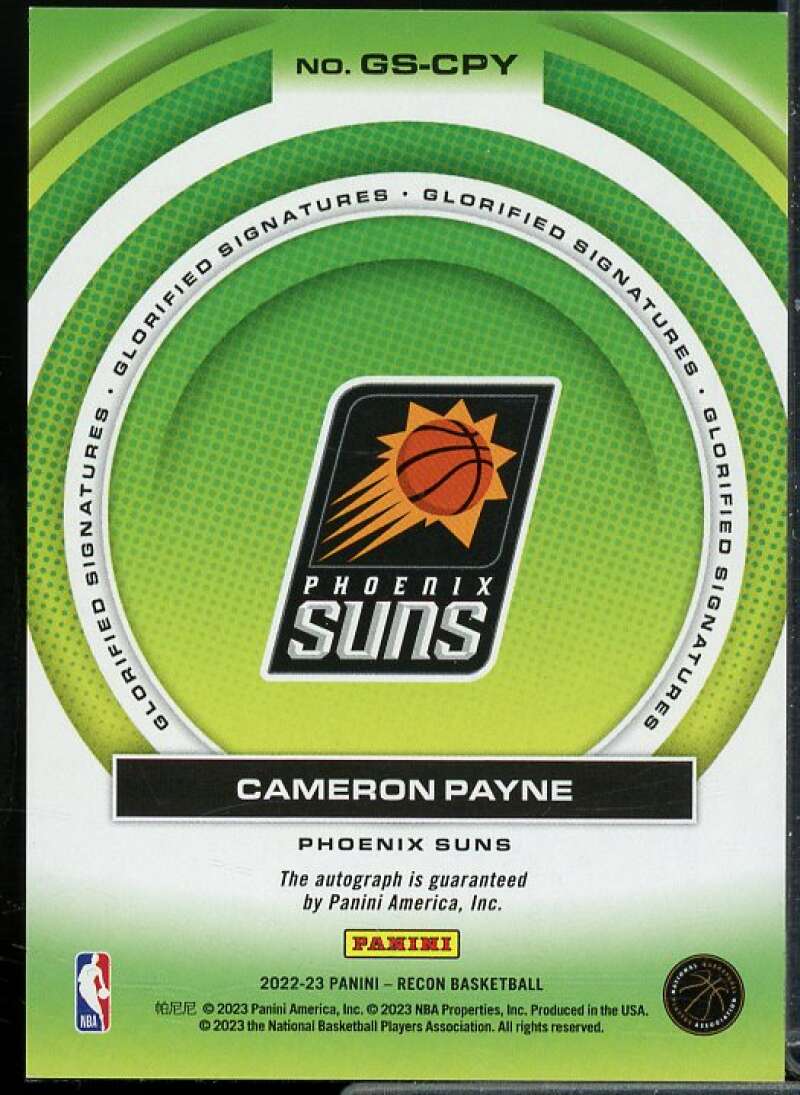 Cameron Payne Card 2022-23 Panini Recon Glorified Signatures Red #14  Image 2