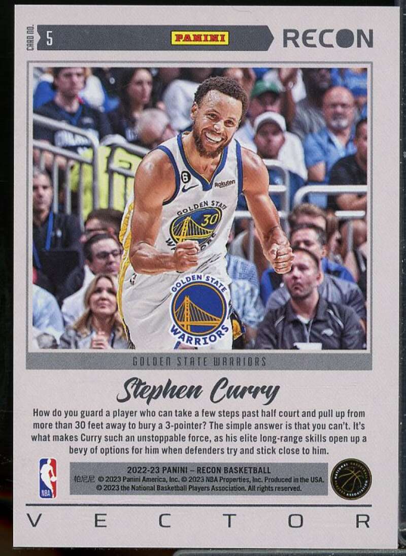 Stephen Curry Card 2022-23 Panini Recon Vector #5  Image 2