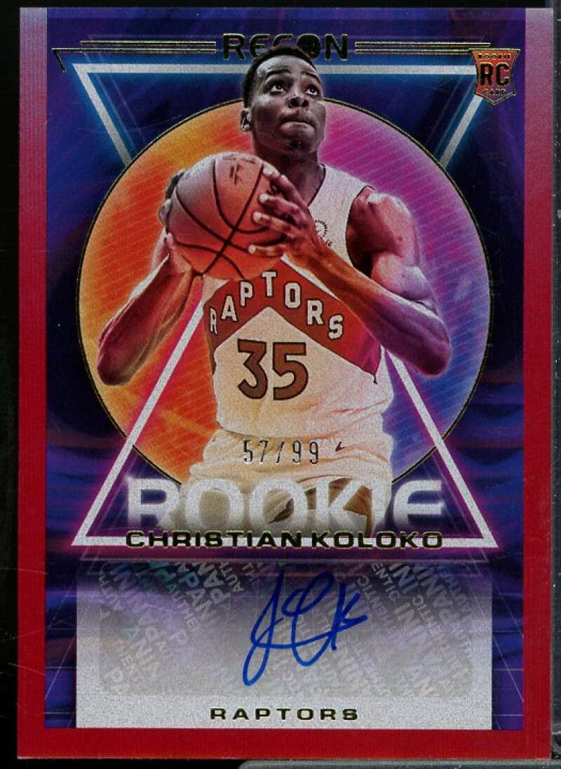 Christian Koloko Rookie 2022-23 Panini Recon Rookie Recon Signatures Red #24  Image 1