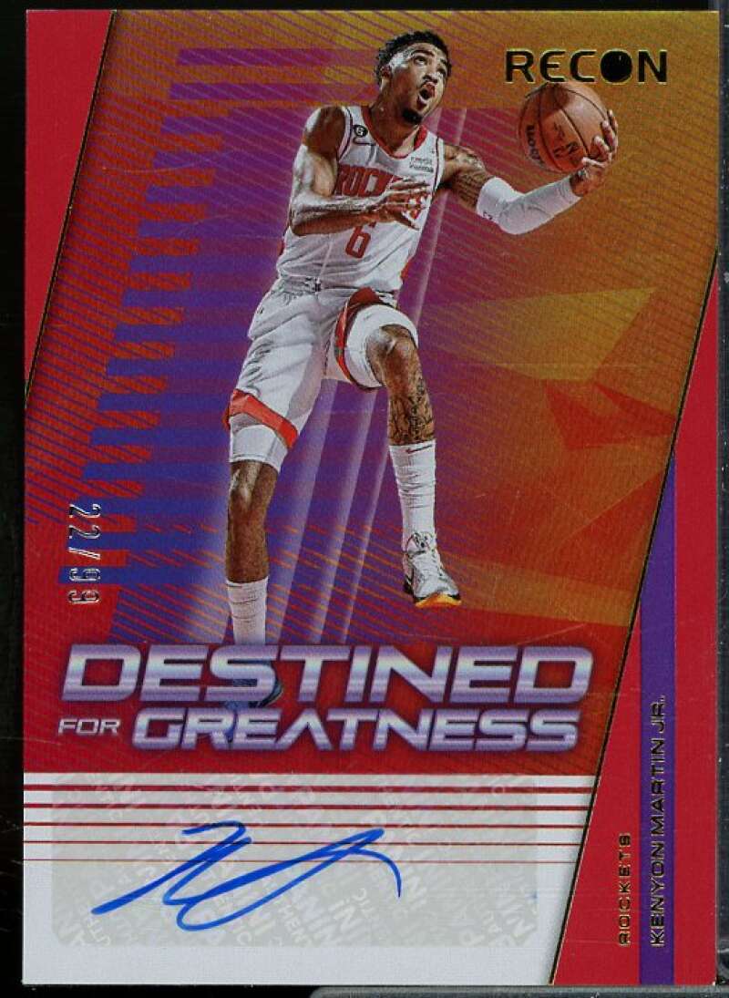 Kenyon Martin Jr. 2022-23 Panini Recon Destined for Greatness Signatures Red #7  Image 1