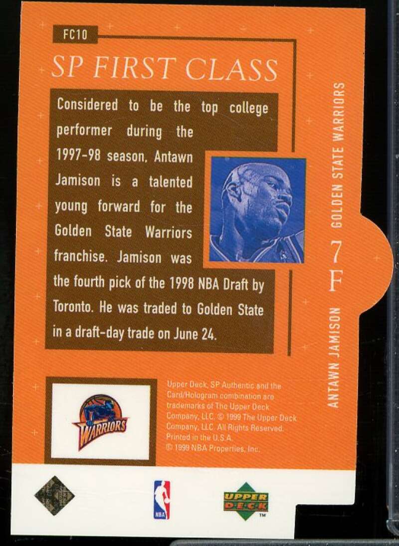 Antawn Jamison Rookie Card 1998-99 SP Authentic First Class #FC10  Image 2