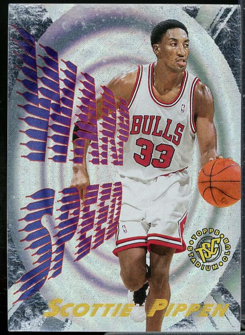 Scottie Pippen Card 1995-96 Stadium Club Warp Speed #WS7  Image 1