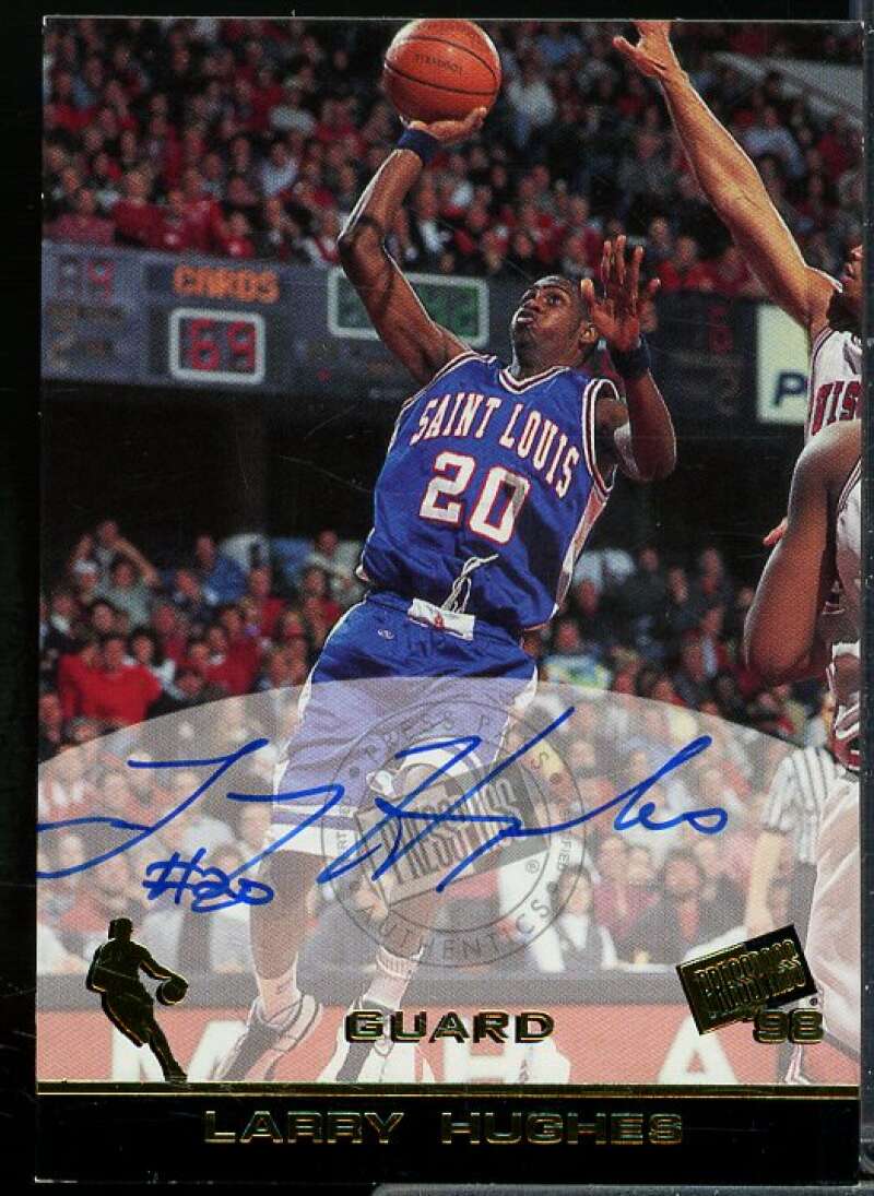 Larry Hughes Rookie Card 1998 Press Pass Autographs #16  Image 1