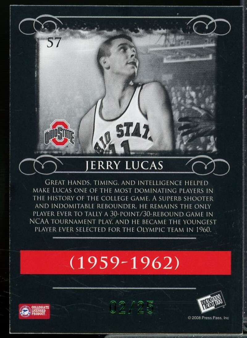 Jerry Lucas Card 2008-09 Press Pass Legends Emerald #57  Image 2