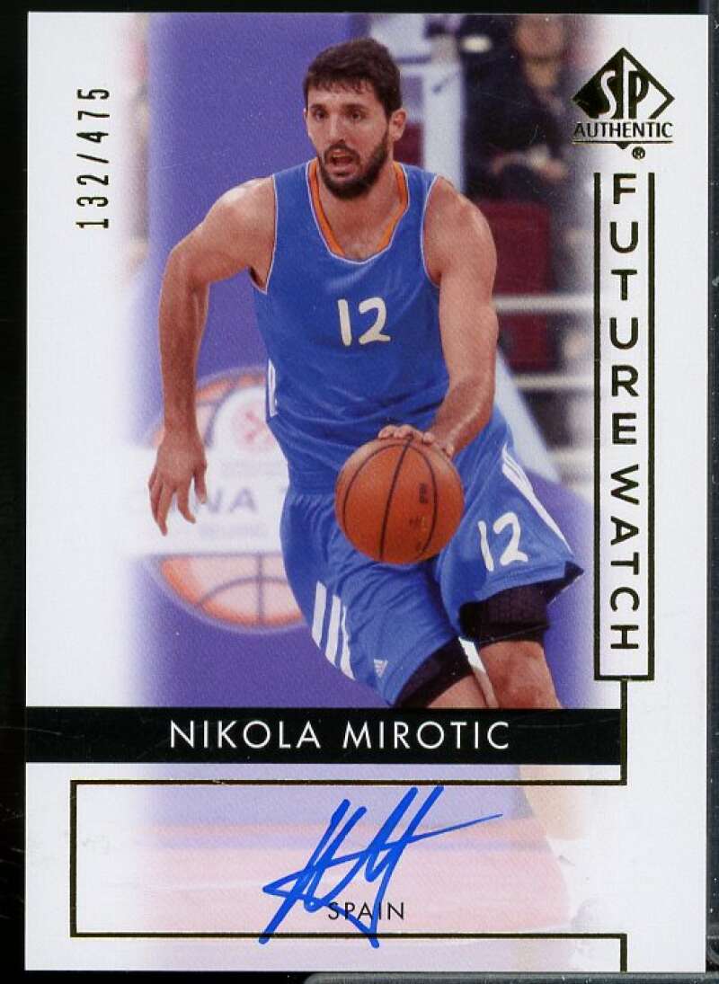 Nikola Mirotic AU Rookie Card 2014-15 SP Authentic #89  Image 1