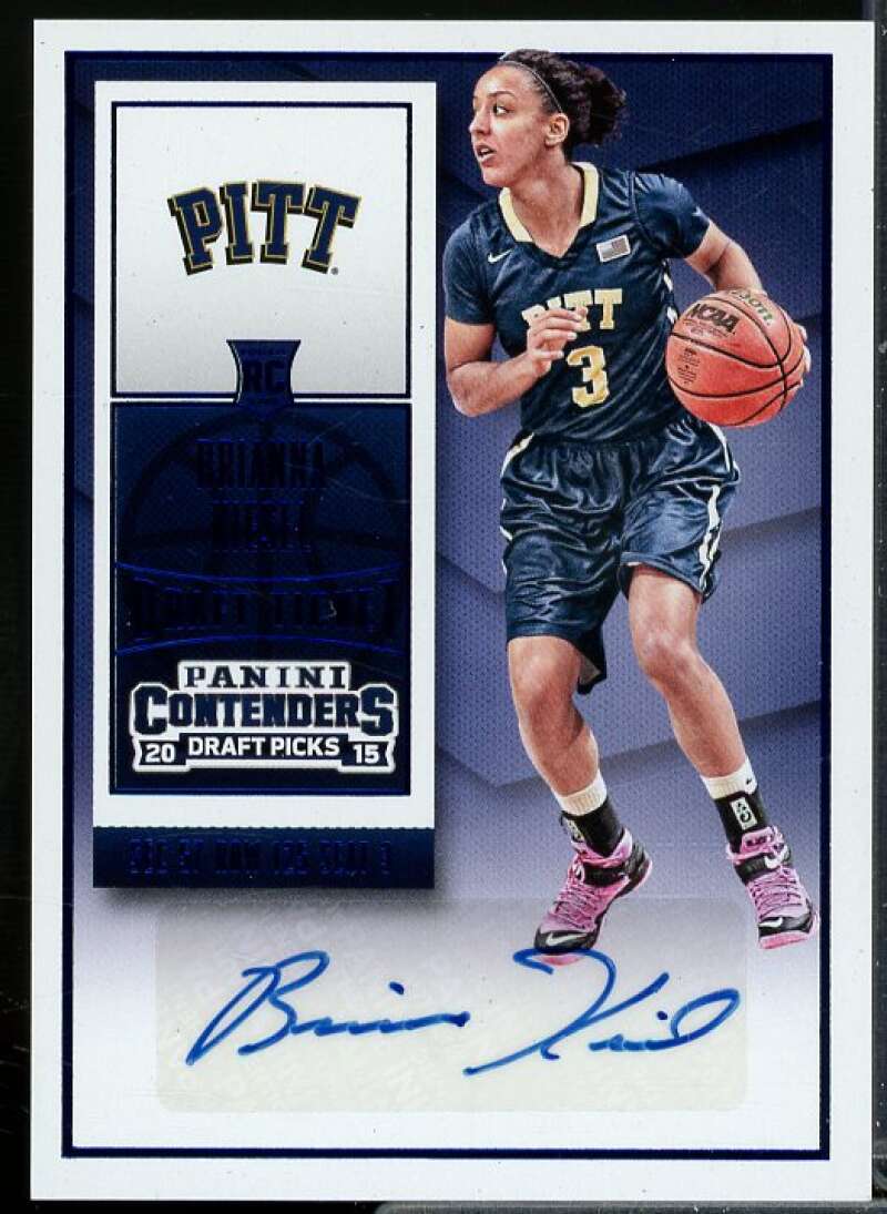 Brianna Kiesel AU Rookie 2015-16 Contenders Draft Picks Ticket Blue Foil #177  Image 1