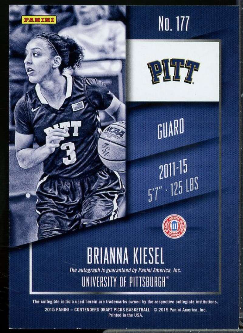 Brianna Kiesel AU Rookie 2015-16 Contenders Draft Picks Ticket Blue Foil #177  Image 2